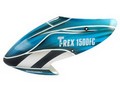エアーブラシグラスファイバーBlueRacingLOGOキャノピー - T-Rex150DFC
